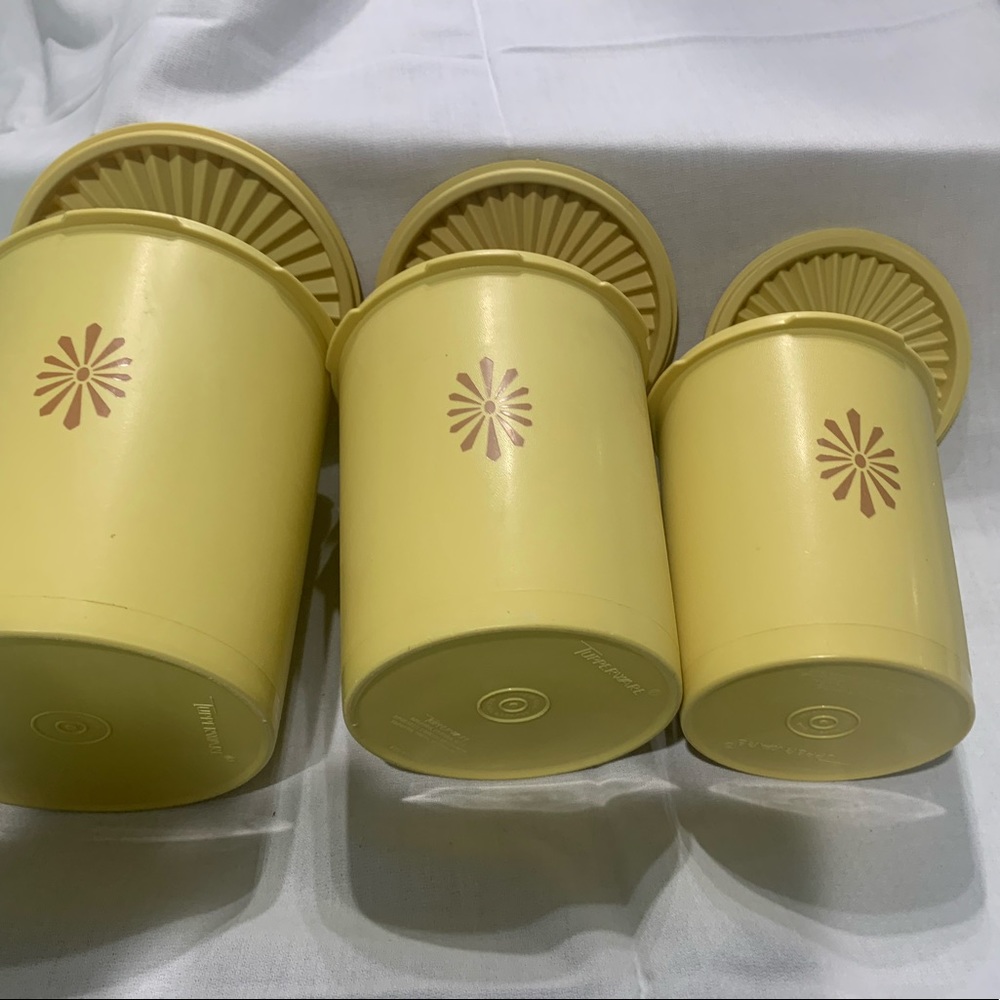 Vintage Tupperware Canister set yellow